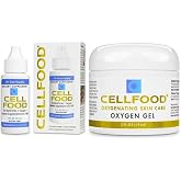 Cellfood Skin &amp; Cellular Repair Bundle &ndash; Oxygen Boost Liquid Supplement + Oxygen Gel &ndash; Internal &amp; Topical Oxygen Support for Skin Hydration &amp; Wellness