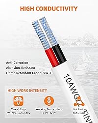 CONEPY 10 Gauge Marine Wire, 10/2 Duplex Marine