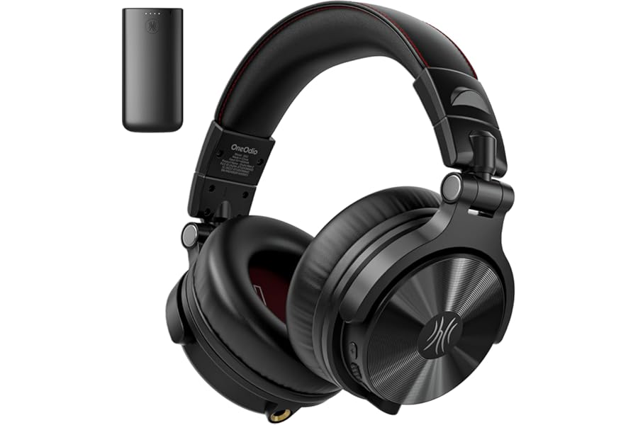 OneOdio Studio Max 2 Wireless DJ Headphones, 9ms Low Latency Hi-Res Audio Over Ear Studio Headphones with LDAC, 120H Playtime, Bluetooth Headphones Support 3.5MM 6.35MM for Guitar Keyboard