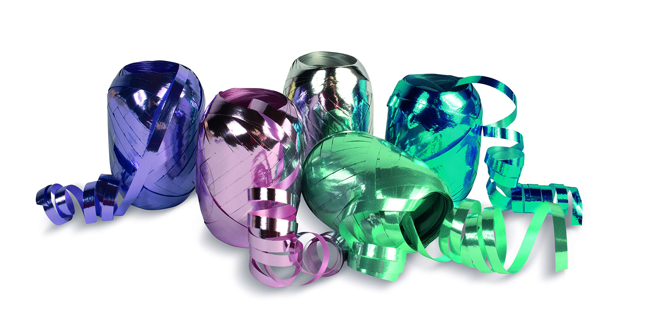 PRÄSENT Mexico Curling Ribbon Eggs - Pastel Colours, 24 x 20 m Gift Bands for Wrapping and Decorating, 5 mm Width, Set of 24 Pastel Coloured Rolls - for Easter Decorations, Balloons, Baby Showers