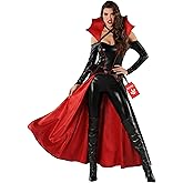 Morph Gothic Vampire Costume Women With Cape, Female Vampire Costume For Womens, Halloween Costumes For Women Adult