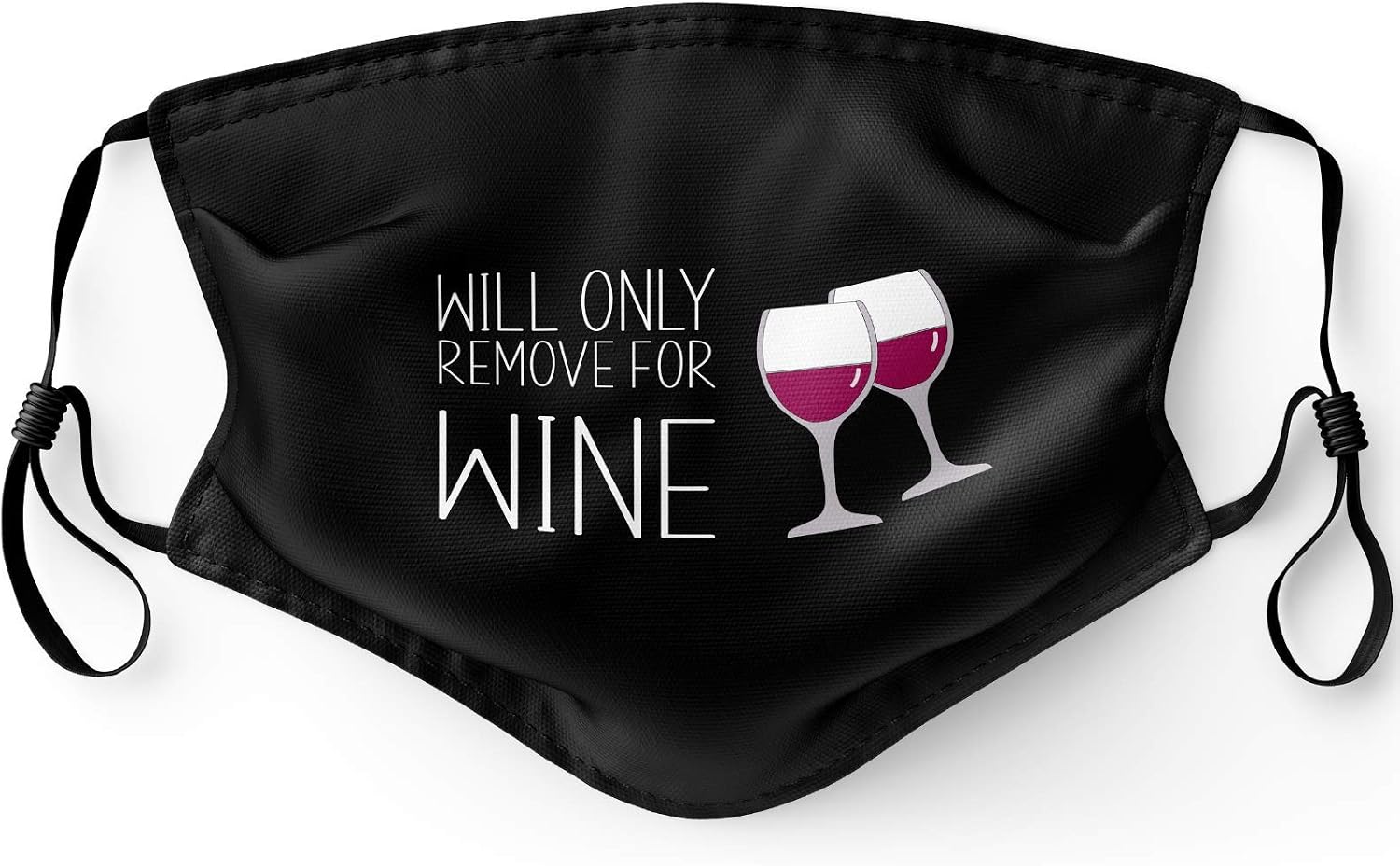 Primicity Funny Face Masks for Adults (Wine mask + Filters) Reusable/Adjustable/Washable Funny masks - UK Seller