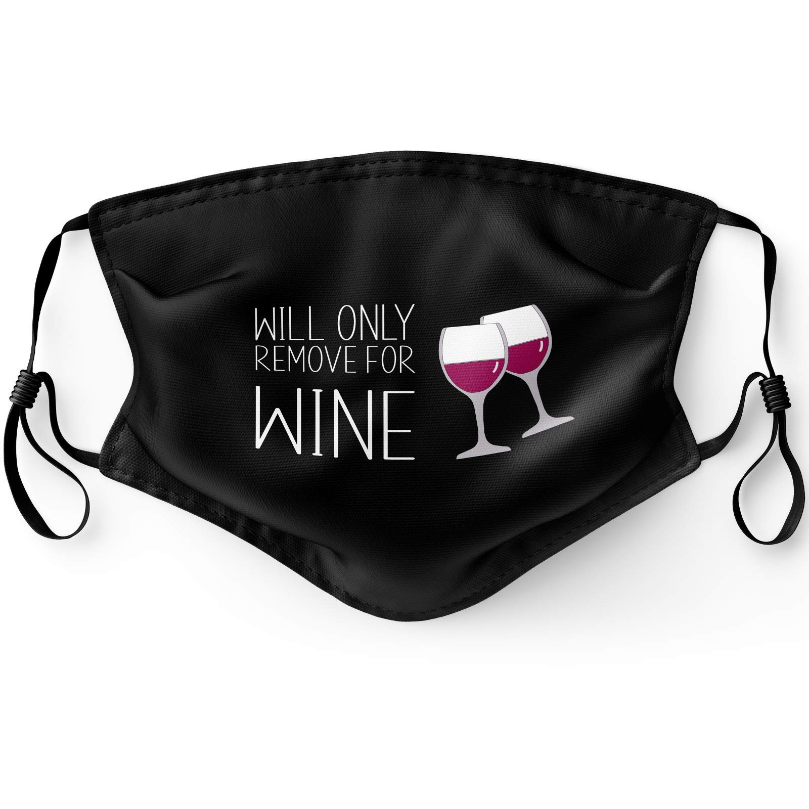 Primicity Funny Face Masks for Adults (Wine mask + Filters) Reusable/Adjustable/Washable Funny masks - UK Seller