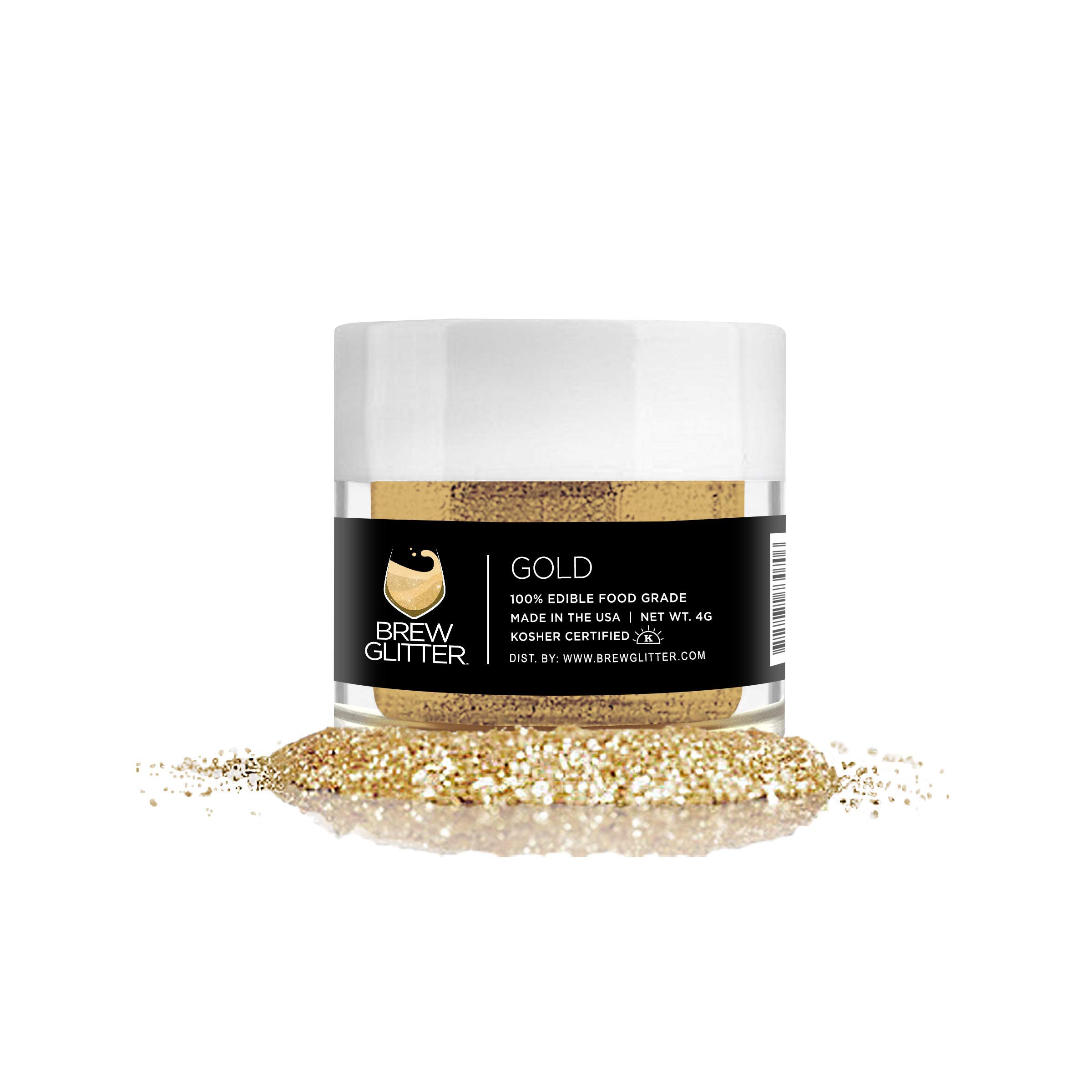 Brew Glitter (1x 4g Jar) | Edible Glitter for Drinks, Cocktails, Beer, Garnish & Beverages (Gold)
