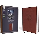NASB, Super Giant Print Reference Bible (Font Size: 16.5-point), Leathersoft, Brown, Red Letter, 1995 Text, Comfort Print