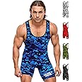 Exxact Sports Sublimated Men's Wrestling Singlet, High-Performance Powerlifting Singlet, Wrestling Singlets for Men
