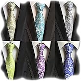 WeiShang Lot 6 PCS Classic Men's Silk Tie Necktie Woven JACQUARD Neck Ties