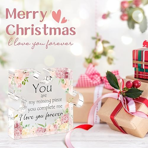 I Love You Gifts for Her Him Christmas Romantic Puzzle Piece Gift
