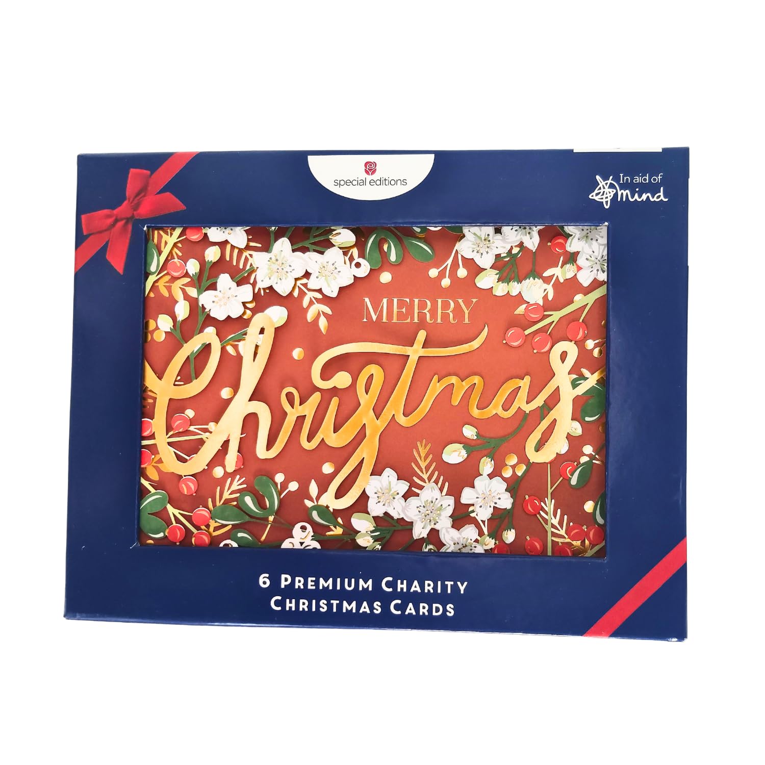 Box of 6 Premium Die Cut Mind Charity Christmas Cards Mental Health Charities 557101 557101
