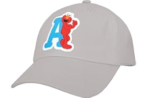 Sesame Street Elmo & Abby Kids Toddler Cap with Initial, Toddler Boys Hat, Youth Girl Baseball Cap, Cute Toddler Baseball Cap