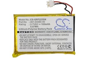 FYIOGXG Cameron Sino Battery for Garmin 010-01959-00, Approach G10, Forerunner 220, 225, 235, 630, 645, 735XT, 745, GRM0371754 180mAh