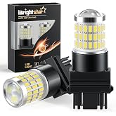 iBrightstar 3157 LED Bulb White, 4157 3156 LED Reverse Light Bulbs Super Bright for Tail Brake Lights Backup Lights Turn Signal Lights, 2 Pack