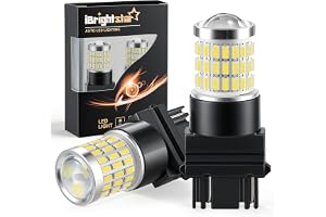 iBrightstar 3157 LED Bulb White, 4157 3156 LED Reverse Light Bulbs Super Bright for Tail Brake Lights Backup Lights Turn Signal Lights, 2 Pack