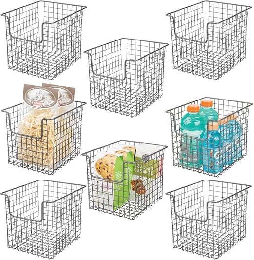 Amazon Com Mdesign Household Metal Kitchen Pantry Food Storage