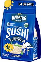 Lundberg Sushi Rice, Sticky White Japanese-Style Short Grains, Regenerative Organic Certified, 64 Oz
