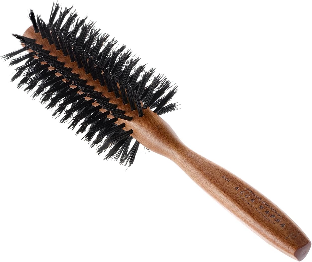 ACCA KAPPA Brush 12AX844 Round Wood Medium Hair Products, black, brown