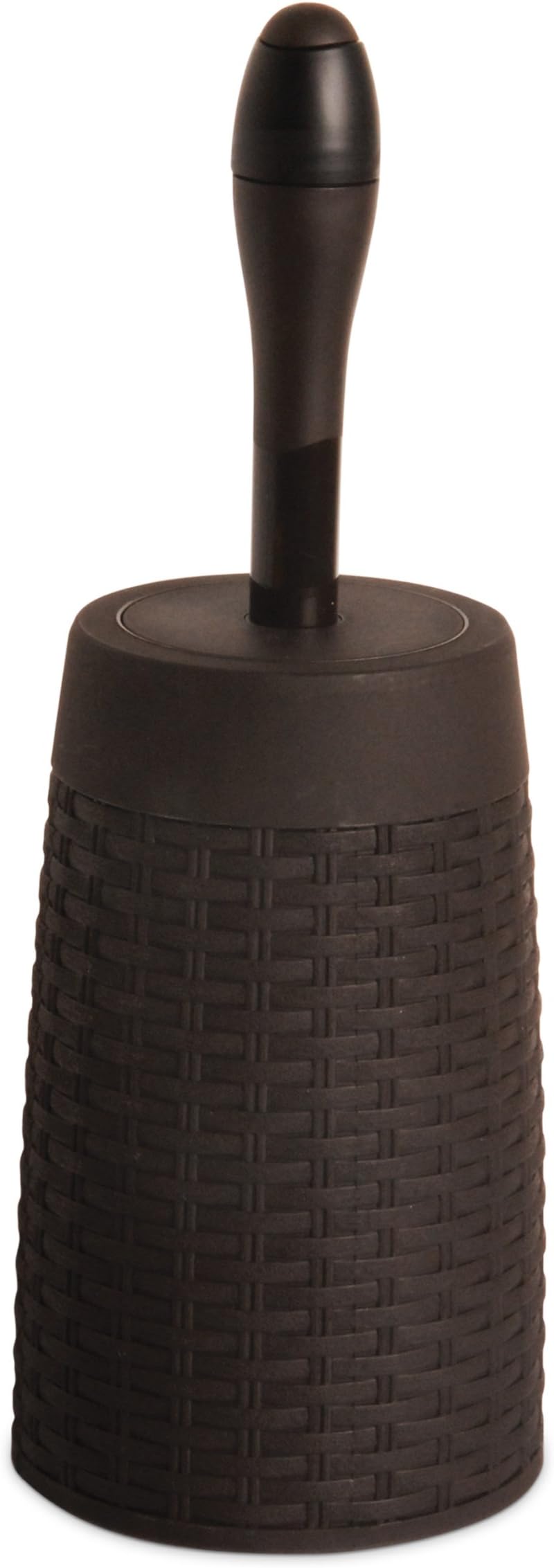 Lipski Magic Toilet Brush and Holder Round Design Dark Brown