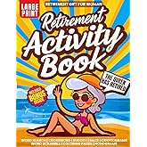Retirement Gift For Woman: Funny Activity Book with 200+ Cool Puzzles and Ideas for Fun Things to do | Word Search, Stained Glass Coloring Pages, ... Nonogram, Scramble (Nostalgia For Seniors)