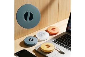 Portable Cable Organizer Retractable Office - 1 Pcs Round for USB Cords & Earbuds, Travel Accessory