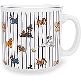 Disney Dogs Ceramic Camper Mug | BPA-Free Travel Coffee Cup For Espresso, Caffeine, Cocoa, Tea | Campfire Mug For Outdoors | Cute Home & Kitchen Essentials | Holds 20 Ounces