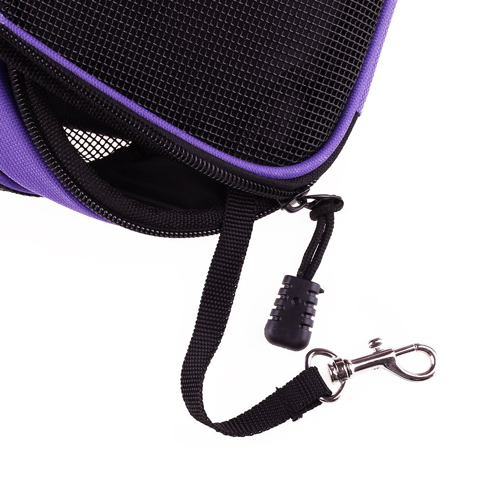 Multi-use Breathable Pet Backpack Cats and Dogs Pet bag Carrier Portable Mesh Pup Travel Dog House Airline Approved Hold Pet up to 10 lb (Purple)