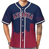 JH3DBF Baseball City Jerseys Sports Fans Shirts Clothing for Fans Men Gifts Printing M Red Blue