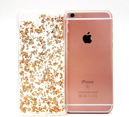 Amazon Co Jp アリオ Alio Iphone6s ケース Iphone6 ケース アイフォン6sケース アイフォン6ケース キラキラ ピカピカ 金箔を封じ込めた美しさと透明感 可愛い ラインストーン 耐衝撃 おしゃれ ソフトケース クリア ローズゴールド 家電 カメラ
