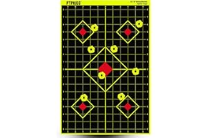 PTPHJEG 12"x18" Sight-in Splatterburst Target - Instantly See Your Shots Burst in Bright Fluorescent Yellow Upon Impact(10/25/50 Pack)