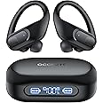 occiam Wireless Earbuds Bluetooth Headphones 96Hrs Playback Sport Ear Buds with Earhooks Microphone in-Ear Earphones Stereo Sound for Laptop Pad Phones Workout Running Exercise Gym (Black, M)