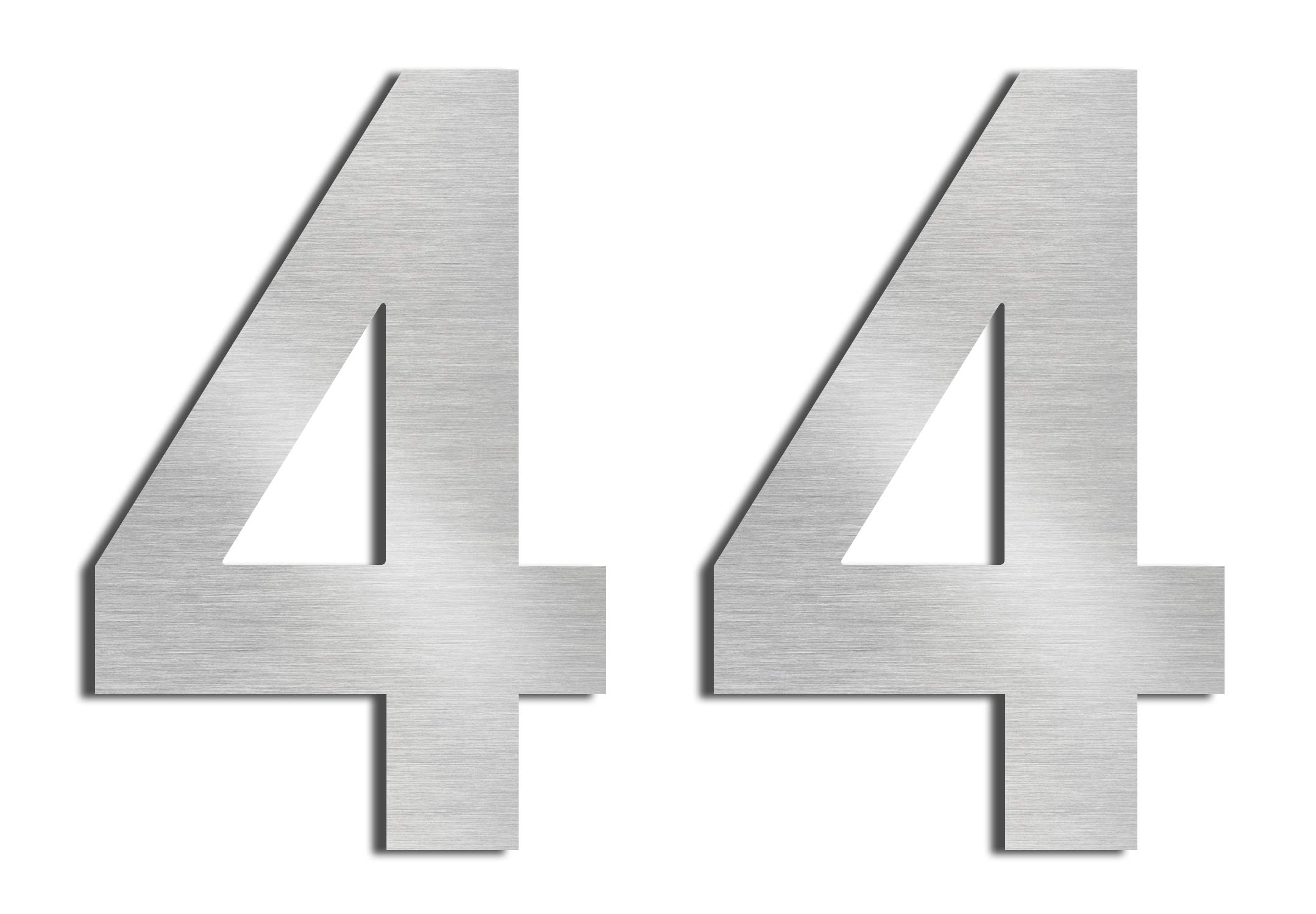 nanly 2pc House Number Stainless Steel Adhesive Made of SUS304, Height 3.8cm/1.5",thickness0.2cm(2pc-1.5in4)