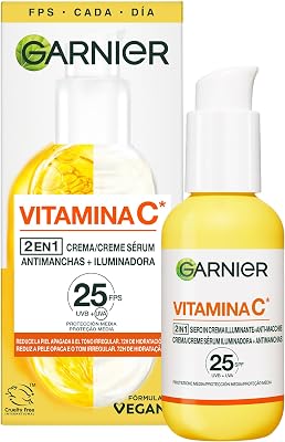 , 2-in-1-Gesichtsserum zum Aufhellen und gegen Hautunreinheiten, mit 20% Vitamin C und SPF25, nicht fettend, klinisch getestet, 50 ml