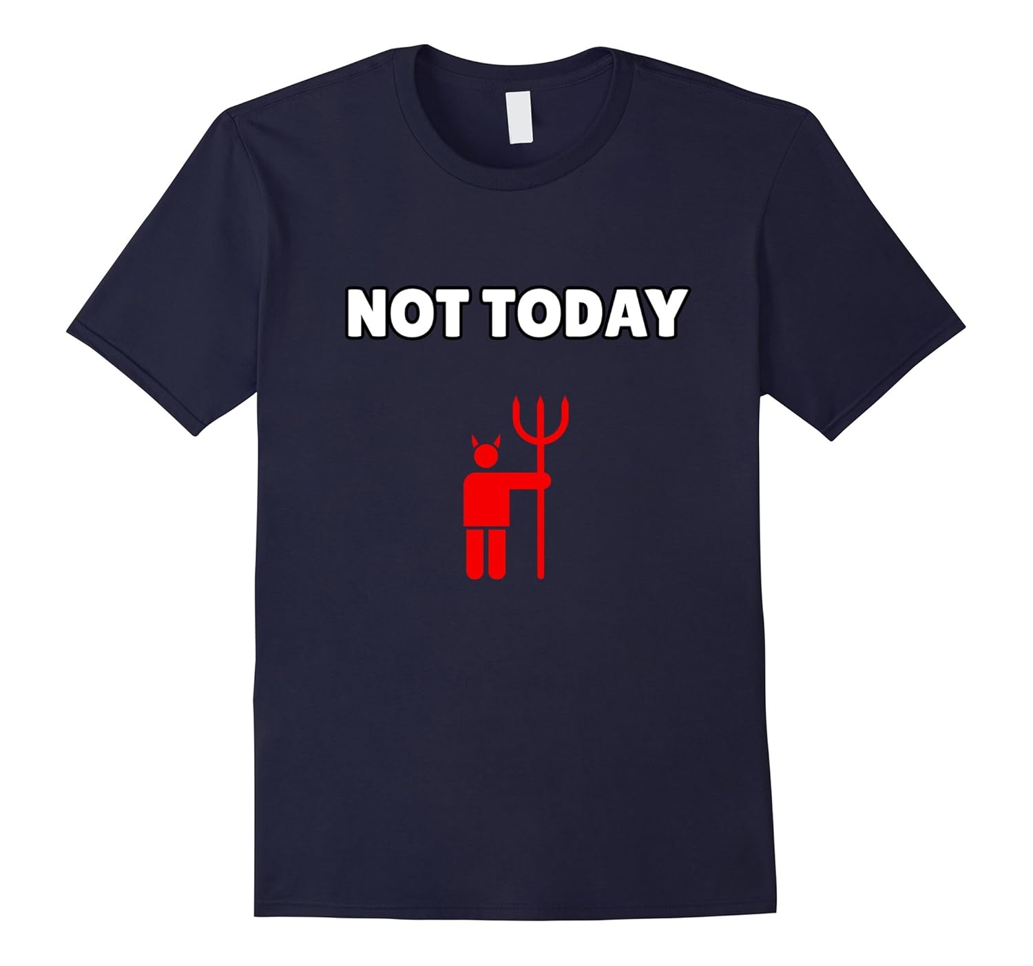 Not Today Satan Funny Halloween Emoji T-Shirt-ANZ