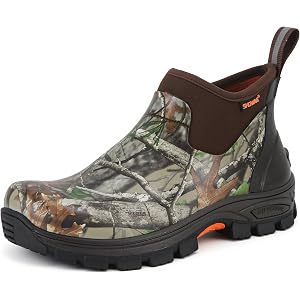 Showave Excursion Men's Rubber Rain Boots Short Waterproof Mud Boots | Short Garden Boots for Men Insulated Mud Boots for Far