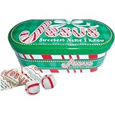 Scripture Candy, Jesus Sweetest Name I Know Christmas Tin with Soft Peppermint Candy, 4 Ounces