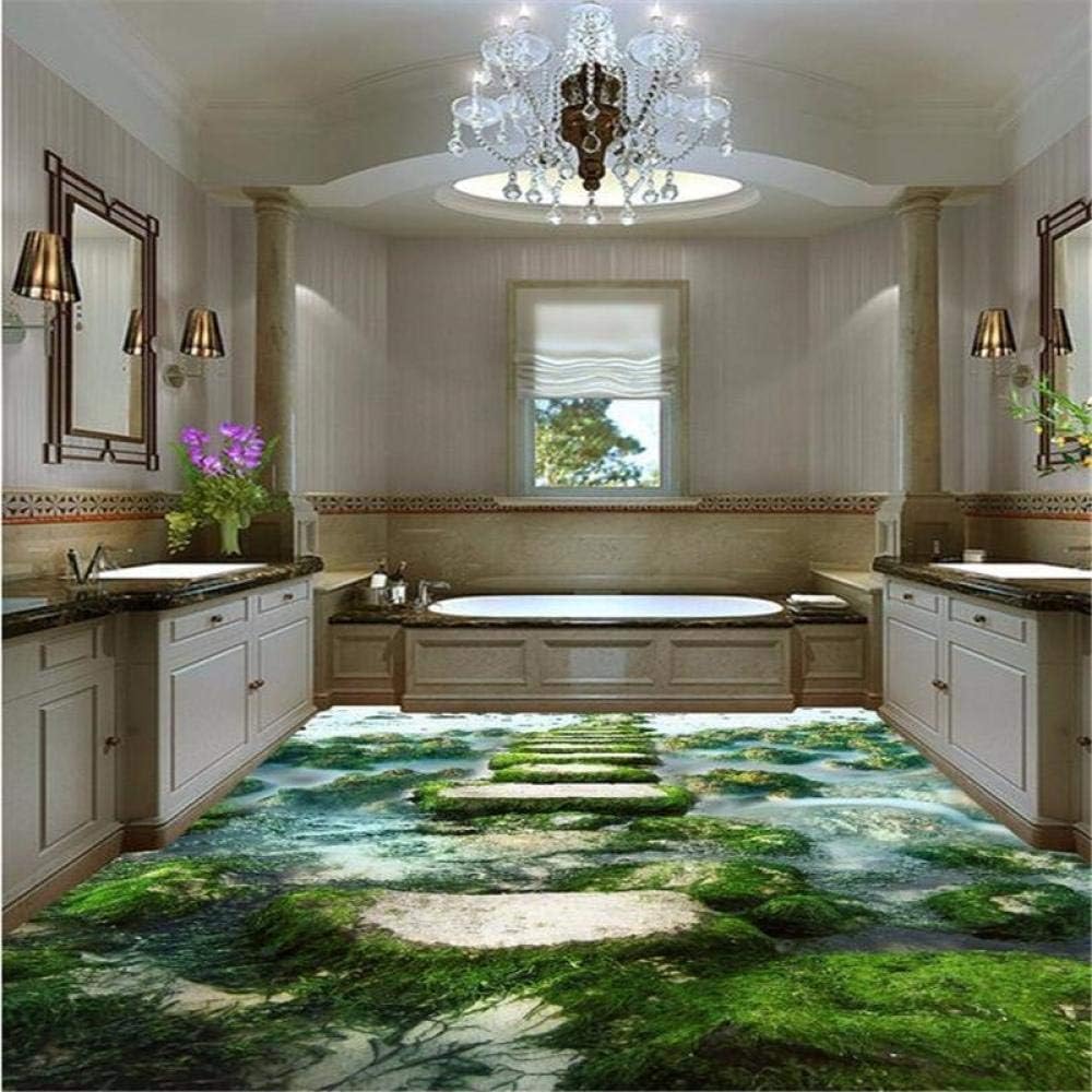 Modern Bathroom Custom 3D Flooring Mural Wallpaper Wear NonSlip Thickened SelfAdhesive PVC