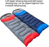 BISINNA Sleeping Bag with Pillow 4 Season Waterproof Warm Blue Right Zip view 7