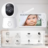 ARENTI 1080P Wifi Baby Monitor with Camera App Night Vision 5 inch PTZ Battery view 3