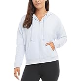Danskin Women's Zip Front Hoodie with Ruched Back
