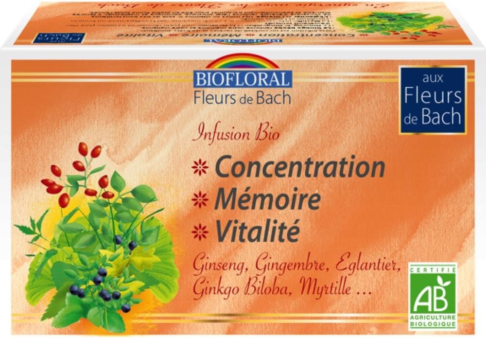 Biofloral Infusions Organic Concentration 20 Sachets