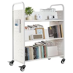 VEVOR Rolling Library Book Cart, 330 lbs