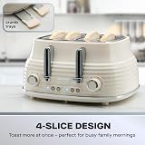 Daewoo Sienna 1.7L Kettle & 4 Slice Toaster Cream Bundle 3KW Rapid Boil view 4