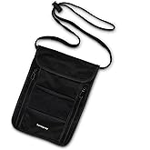 Samsonite RFID Neck Pouch - Lightweight and Durable Nylon RFID Protection Technology - Blocks RFID Signals Encoded In Passports, IDs & Credit Cards