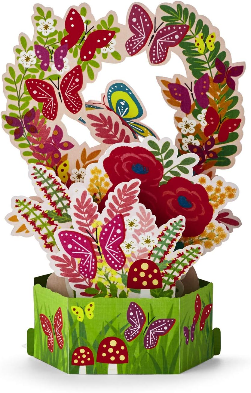 Hallmark Birthday Card - 3D Butterfly and Floral Design, 3D Butterfly Bouquet - Image 4