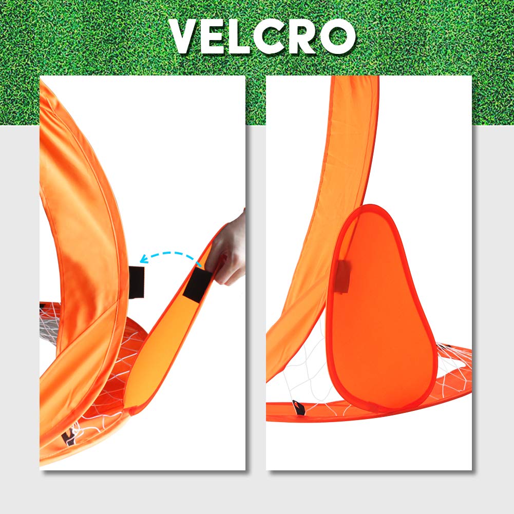 Fajiabao Soccer Goal Set Portable Sports Target Training Net Gifts with Carry Bag and Mini Soccer Ball and Pump for Kids Toddlers Children and Babies Age 3 4 5 6