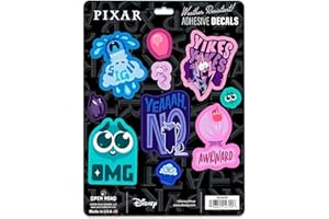 OPEN ROAD BRANDS Disney Pixar Inside Out 2 Adhesive Vinyl Decals - Fun Set of Inside Out Stickers Featuring Sadness, Envy, Ennui and More