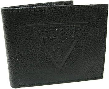 black leather guess wallet