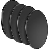 SALUINOKI 1/8 Round Steel Plate Base 4 inch Diameter 4 Pack, A36 Steel Plates Sheet Hot Rolled Weldable Circle