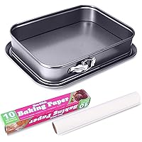 AYUBOOM Square Springform Pan, Non-Stick Springform Cheesecake Pan, Rectangular Springform Pan, Removable Bottom Rectangular 