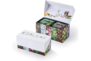 EZR Leaf Herbal Tea Assortment Box 22CT, Presentation Sampler, Gift Box, Pyramid Infuser Bags
