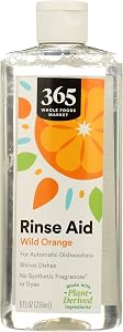365 by Whole Foods Market, Rinse Aid for Automatic Dishwashers, Wild Orange Scent, 8 Fl Oz